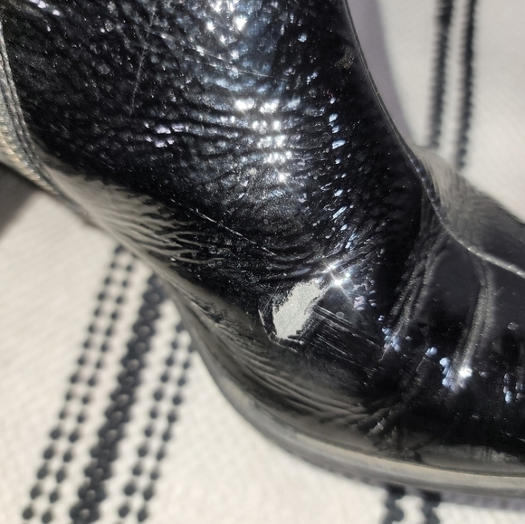 Everlane The Boss Boot Pointed Toe Block Heel in Patent Black Leather, sz 7.5 - Picture 9 of 16
